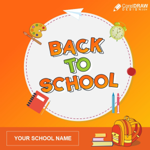 Simple Back To School Vector Template Design Download For Free
