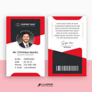 Abstract Corporate eye catchy professional Id Card template vector