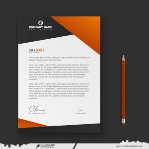 letterhead business CDR free vector template DWL