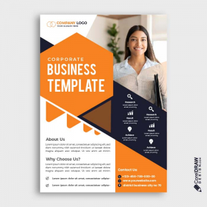 Vector Business template flyer design template vector