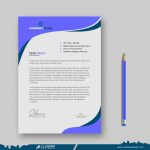 letterhead business CDR free vector template download