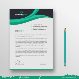 office letterhead business CDR vector template download