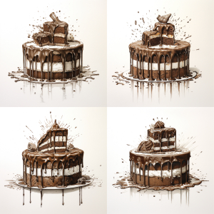 chocolate  drenched dessert cake high quality detailed free image