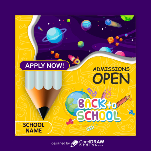 New admissions open poster vector design download for free
