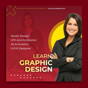 Professional learn graphic design poster free vector