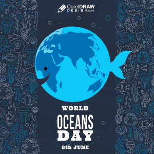 World Ocean Day Greeting Vector Design Download For Free