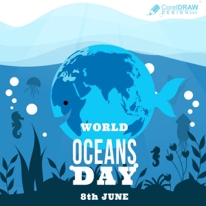 Happy World Ocean Day Vector Design Download For Free