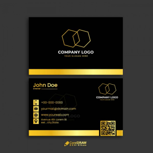 Premium Golden luxury business card vector template