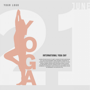 International Yoga day minimalist art free vector poster design