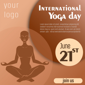 Download International Yoga day minimalist art free vector poster