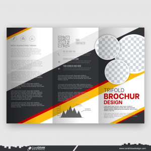 trifold brochure design and flyer template premium cdr free