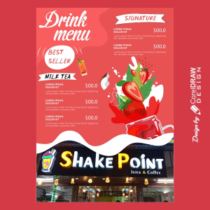 Shakes And Cold drink  menu template mango drink Template Design Download For Free 2023