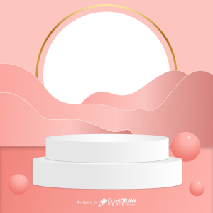 studio background pink and white mockup vector design download for free