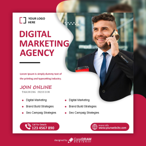 digital marketing poster vector design download for free