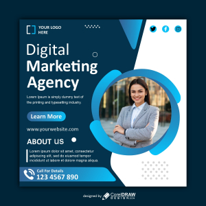 digital marketing agency poster  design download for free