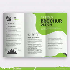 green trifold brochure and flyer template premium design cdr