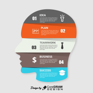 Business Infographic Vector With Human Brain Design Download For Free With Cdr