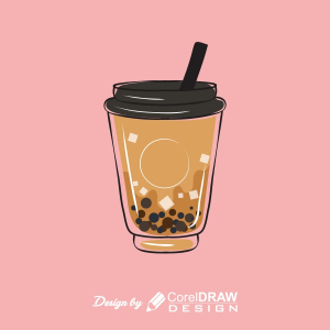 Cold Coffee Cartoon Vector illustration Design Download For Free