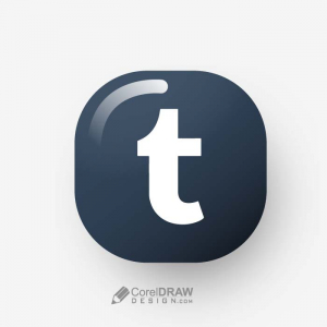 Abstract 3D tumblr Icon Logo vector free