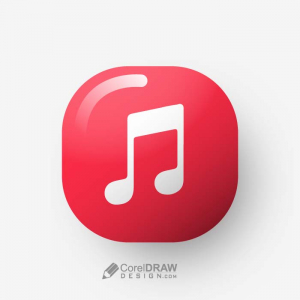 Abstract 3D music Icon Logo vector free