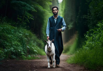 Man With Goat happy eid al adha Stock Image Without watermark And Royalty Free Image Download For Free
