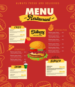 Restaurant Menu Flyer Vector Design Download For Free