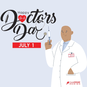Happy Doctors Day 1 July Vector Background Download For free With Cdr And Eps File