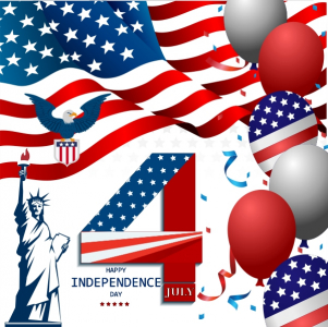 Happy USA Independence Day Vector BAckground Design Download For Free With Cdr And Eps File