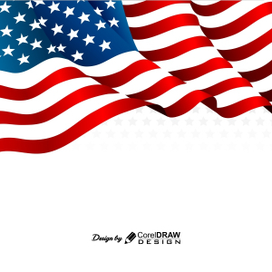 Usa Flag waving realistic Vector Design Download For Free