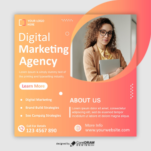 digital marketing poster download vector  for free