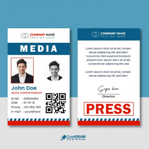 Media Press eye-catchy professional Id Card template vector