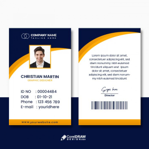 Gradient eye-catchy professional Id Card template vector