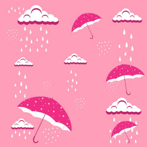 Monsoon Vector Background With Colorful Umbrella Download for Free