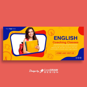 English Coaching Vectical Website Banner And Poster Vector Template Design Download For Free