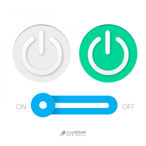 Seamless abstract round and range on off button vector cdr