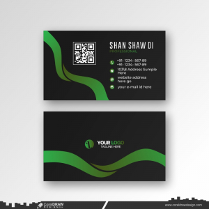 green business card design vector