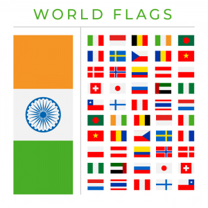 Abstract World international flags vector