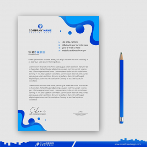 letterhead business cdr free vector template download