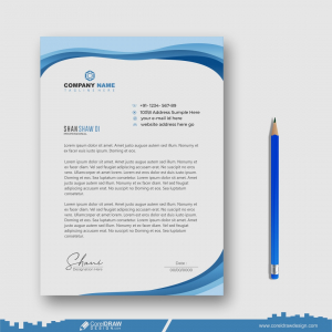 letterhead business cdr free template download