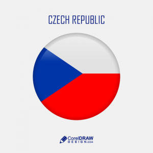 Abstract czech republic national flag colorful emblem vector