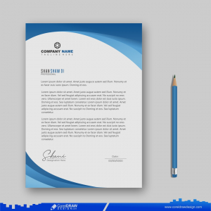 letterhead business cdr free vector template