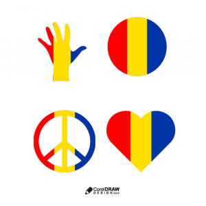 Abstract romania flag various concepts free vector