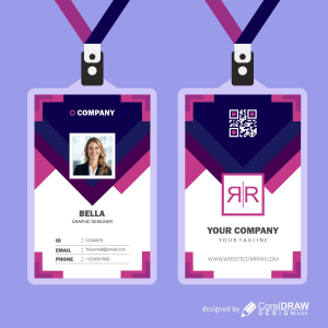 Download Company Branding Id Cards Template With Photo CDR Vector