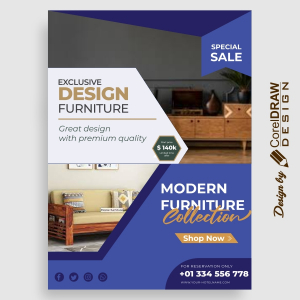 Free vector furniture poster template Download For Free With Cdr And eps File