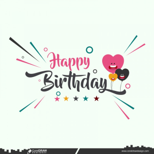 Birthday Text Background cdr vector