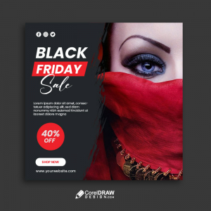 Abstract black friday discount sale banner vector