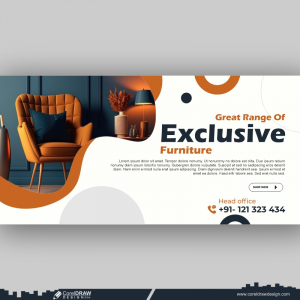 Design Furniture Banner cdr Vector Template Download