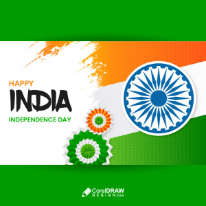 Happy independence day india tricolor background vector