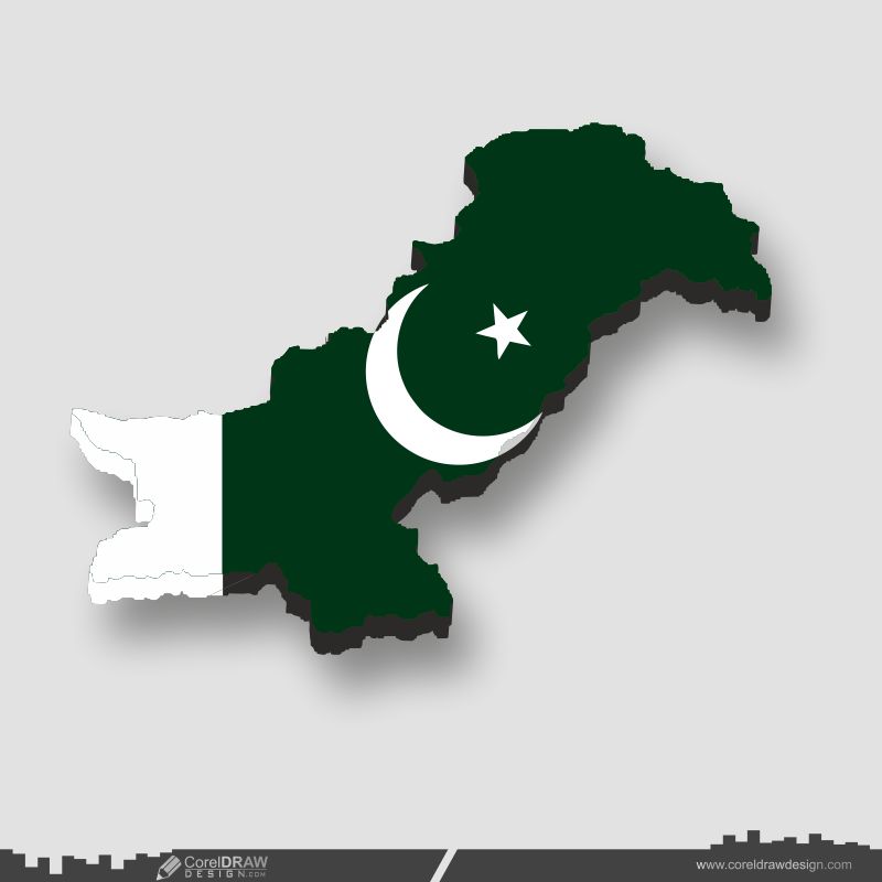 Pakistan Flag With Map Download