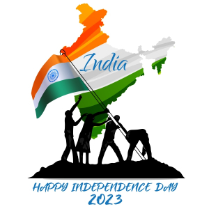 Happy 77 Indian Independence Day Vector Design 